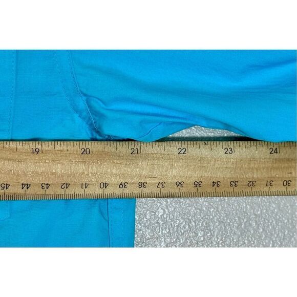 NWT Rare Thierry Mugler X H&M Blue Double Breasted Poplin Men's Shirt Small - Picture 12 of 12